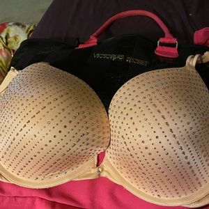 Victoria’s Secret show bra 36DD pink all stones